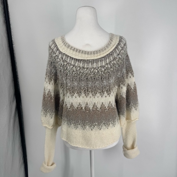 NEW Free people Home For The Holidays Sweater in neutral - Picture 9 of 12